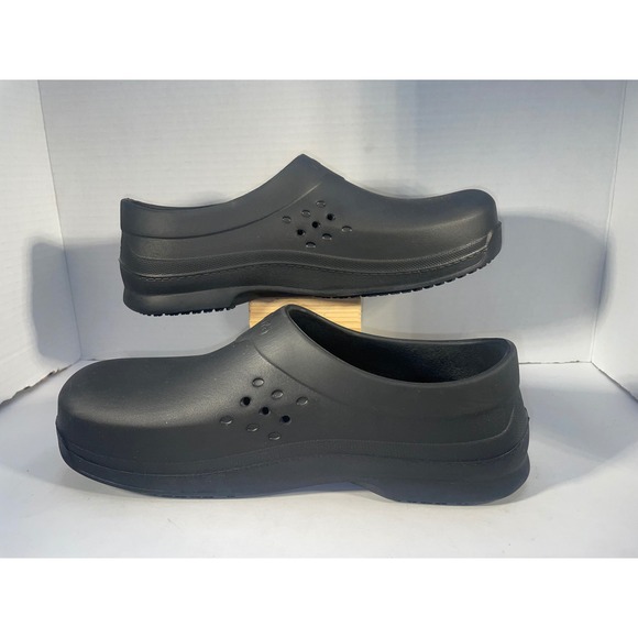 TredSafe Slip Resistant Work Clogs Unisex M7/W9 Chef Shoes Safety Black - Picture 1 of 8
